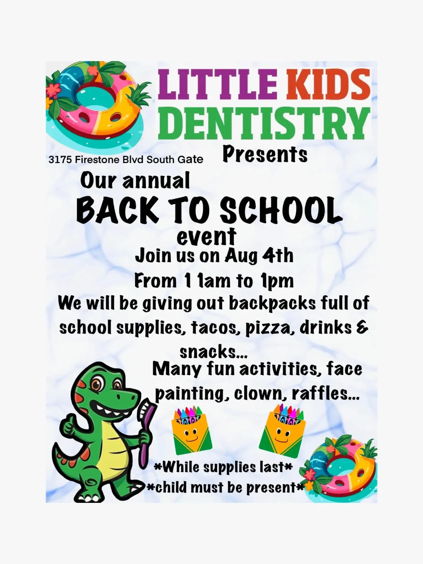 Gear Up for School at Little Kids Dentistry’s Annual Back to School Event!